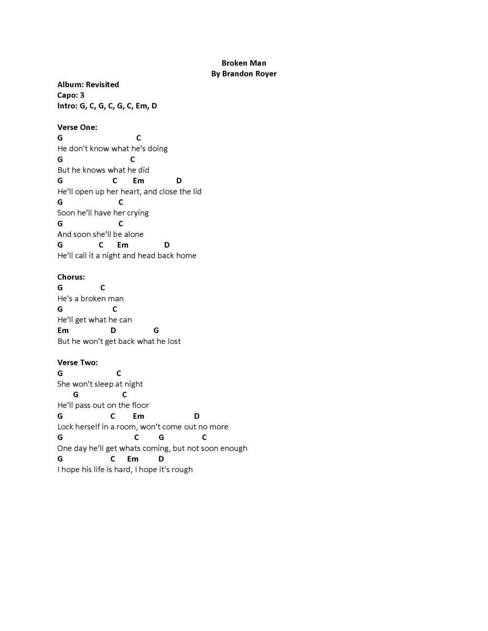 Royer, Brandon-Broken Man